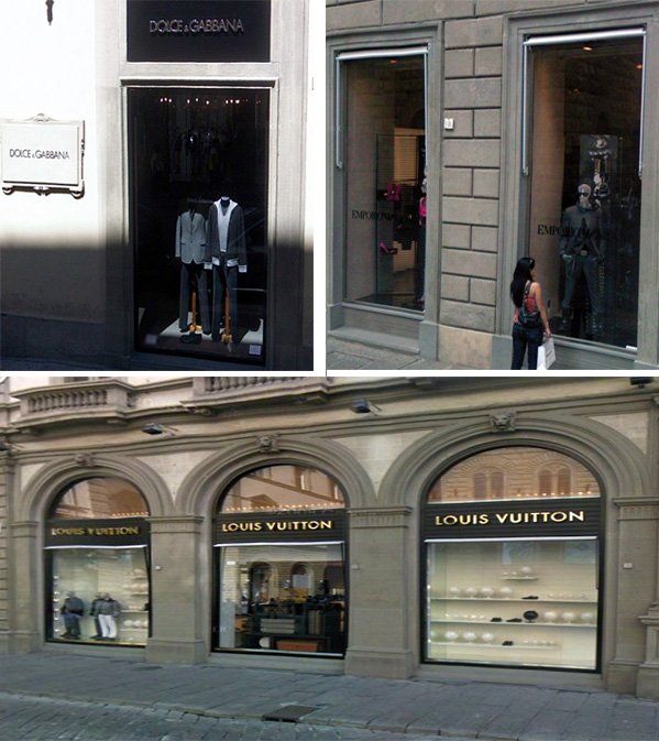 Fashion Streets in Florence, Italy: Piazza Strozzi