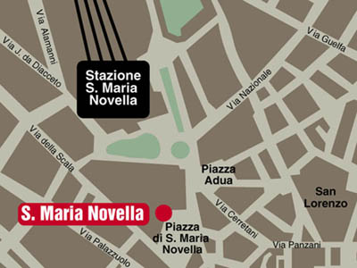 Firenze: Museo di Santa Maria Novella, cartina per arrivare