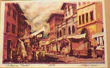 Firenze: dipinto del Mercato di San Lorenzo