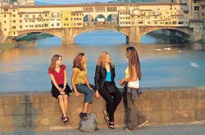 Vista del Ponte Vecchio a Firenze