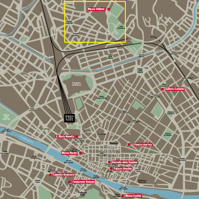 Museu Stibbert, mapa de localiza��o